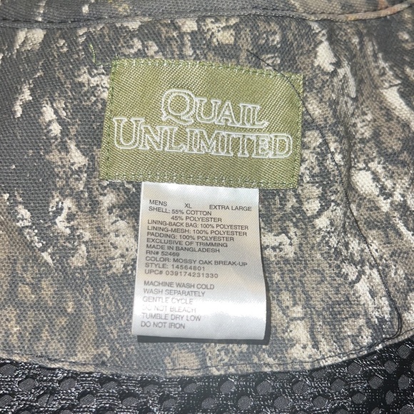 Quail Unlimited Dove Hunter Camo bird hunting vest. XL - Picture 2 of 8